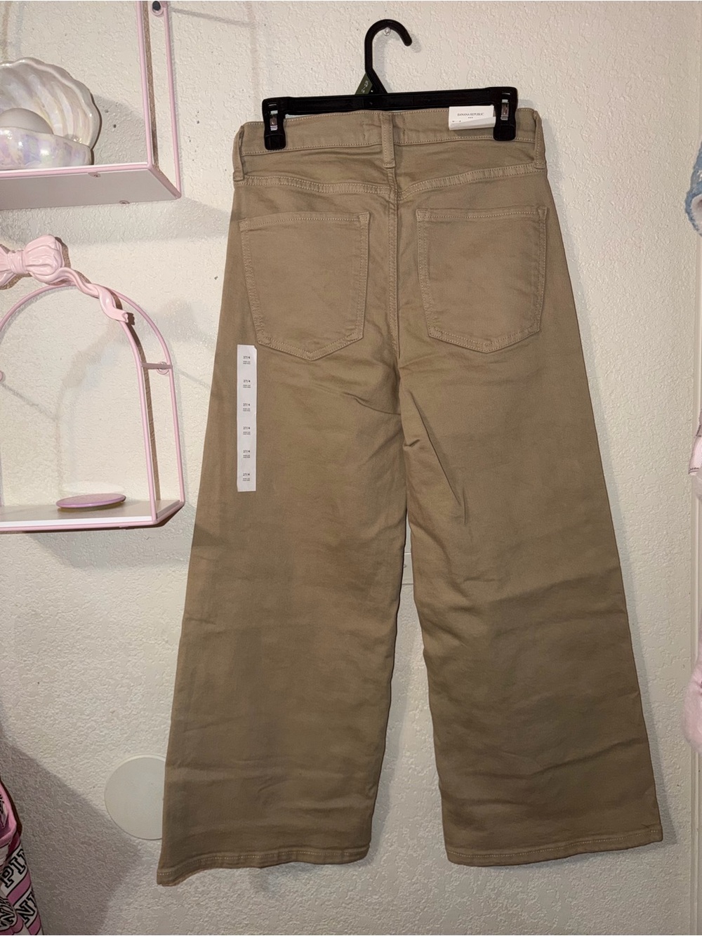 Banana Republic Wide-Leg Tan Cotton Blend Pants - Picture 5 of 7
